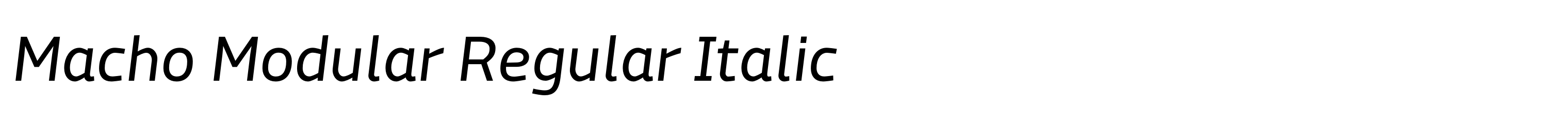 Macho Modular Regular Italic